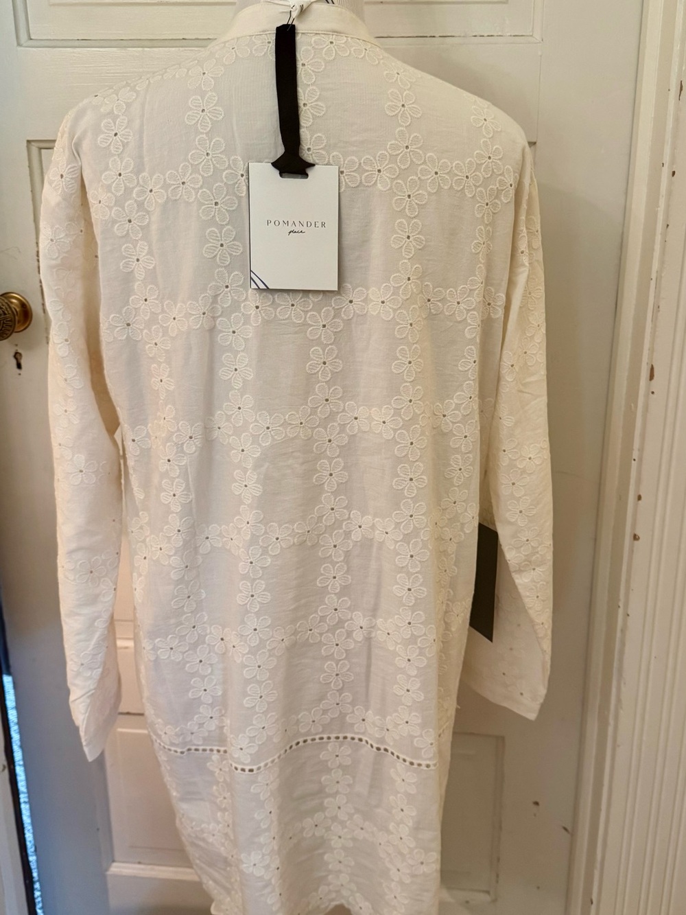 Tuckernuck Eyelet Tunic Dress in Cream by Hyacinth House - Picture 6 of 7